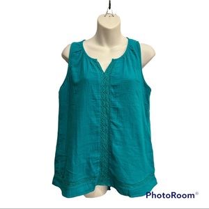 Sonoma sleeveless tank top. Tropical Green Size small